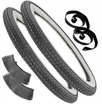 Dæk tilbudssæt 2,25X16 hvide sider