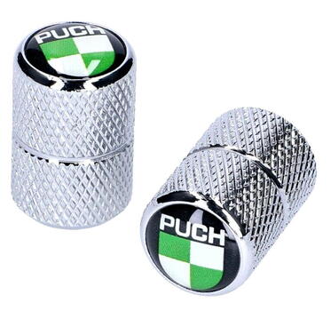 Ventilhætte krom med Puch logo