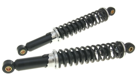 Støddæmpersæt sort/sort/krom 28cm