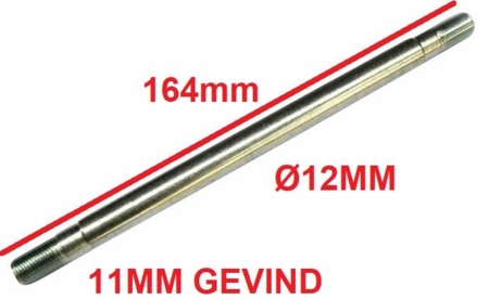 Aksel hjul/div 164mm ø12mm