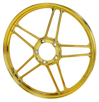 Fælg alu guld/krom Puch