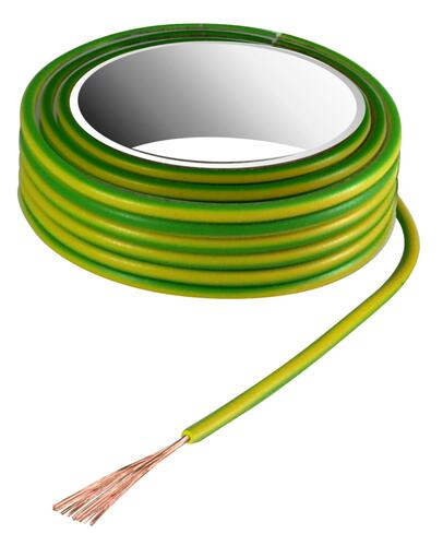 Kabel 5m gul/grøn 0,5mm²