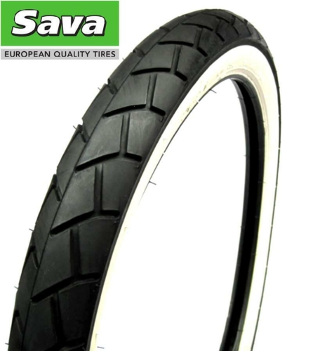 Dæk hvide sider 2,75x17 sava/mitas