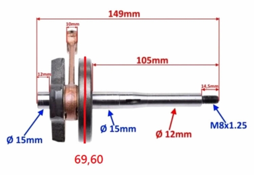 Krumtap ø10mm HN.Motor standard