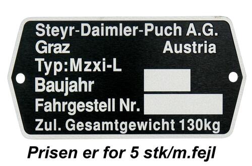 Typeplade Maxi stavefejl i maxi prisen er for 5 stk