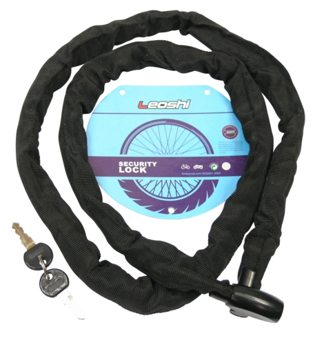 Kædelås 5x1400mm kæde sort stofovertræk