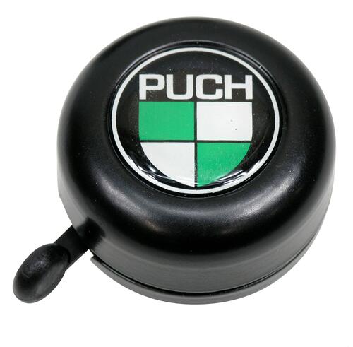 Ringklokke Puch sort med logo