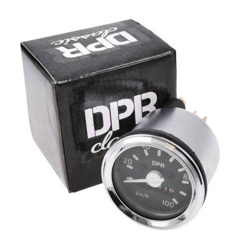 Speedometer DPR ø60mm-100km krom kant