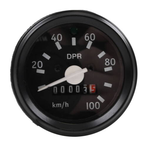 Speedometer DPR ø60mm-100km sort kant