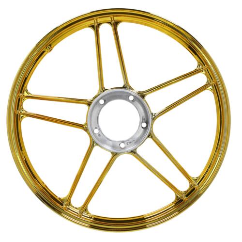 Fælg alu guld/krom Puch