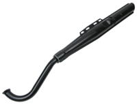 Udstødning std 28mm Original med Puch logo sort